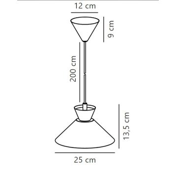 Nordlux - Подвесная люстра DIAL 1xE27/40W/230V диаметр 25 см белый