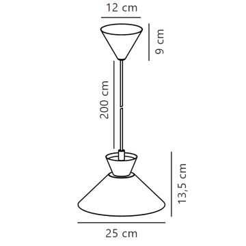 Nordlux - Подвесная люстра DIAL 1xE27/40W/230V диаметр 25 см желтый