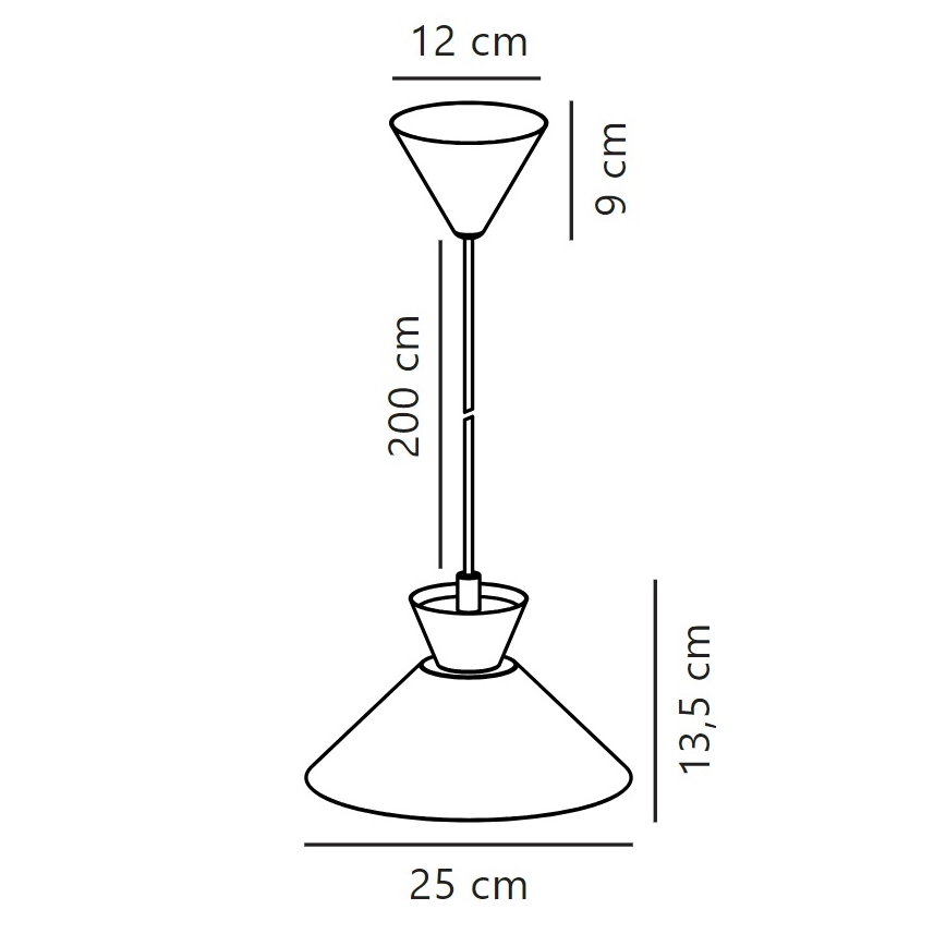 Nordlux - Подвесная люстра DIAL 1xE27/40W/230V диаметр 25 см желтый