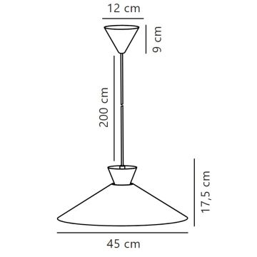 Nordlux - Подвесная люстра DIAL 1xE27/40W/230V диаметр 45 см черный