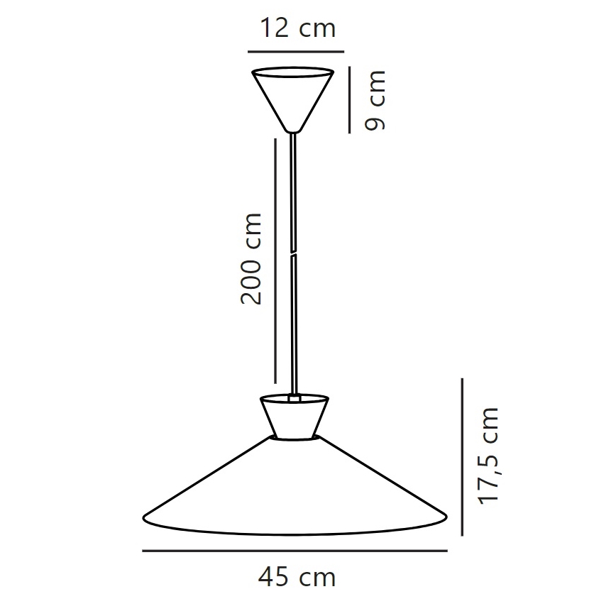 Nordlux - Подвесная люстра DIAL 1xE27/40W/230V диаметр 45 см черный