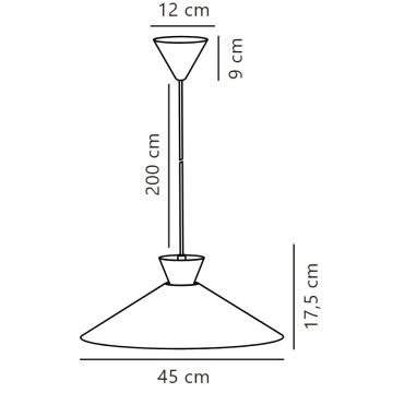 Nordlux - Подвесная люстра DIAL 1xE27/40W/230V диаметр 45 см серый