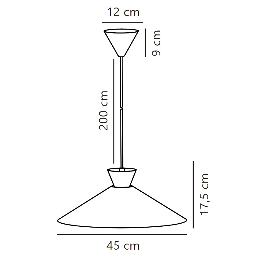 Nordlux - Подвесная люстра DIAL 1xE27/40W/230V диаметр 45 см серый