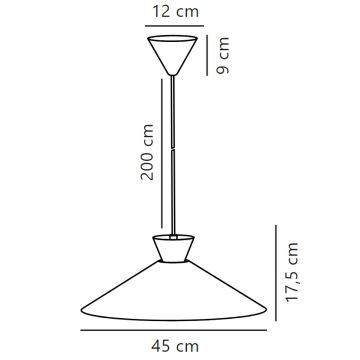 Nordlux - Подвесная люстра DIAL 1xE27/40W/230V диаметр 45 см желтый