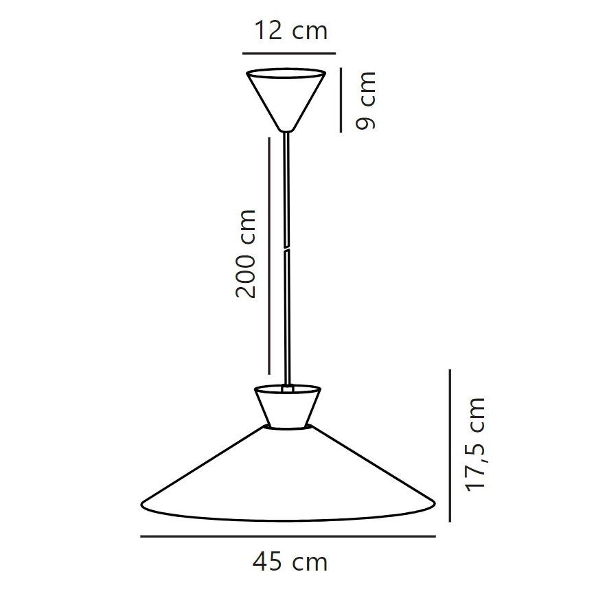 Nordlux - Подвесная люстра DIAL 1xE27/40W/230V диаметр 45 см желтый