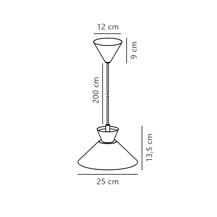 Nordlux - Подвесная люстра DIAL 1xE27/40W/230V диаметр 25 см серый