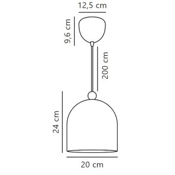 Nordlux - Подвесная люстра GASTON 1xE27/40W/230V белый