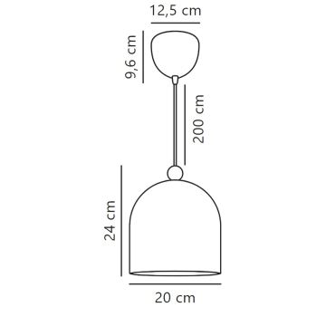 Nordlux - Подвесная люстра GASTON 1xE27/40W/230V синий/белый