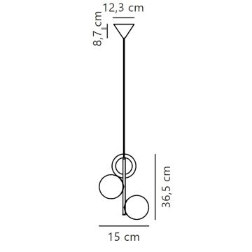 Nordlux - Подвесная люстра LILLY 3xE14/40W/230V черный