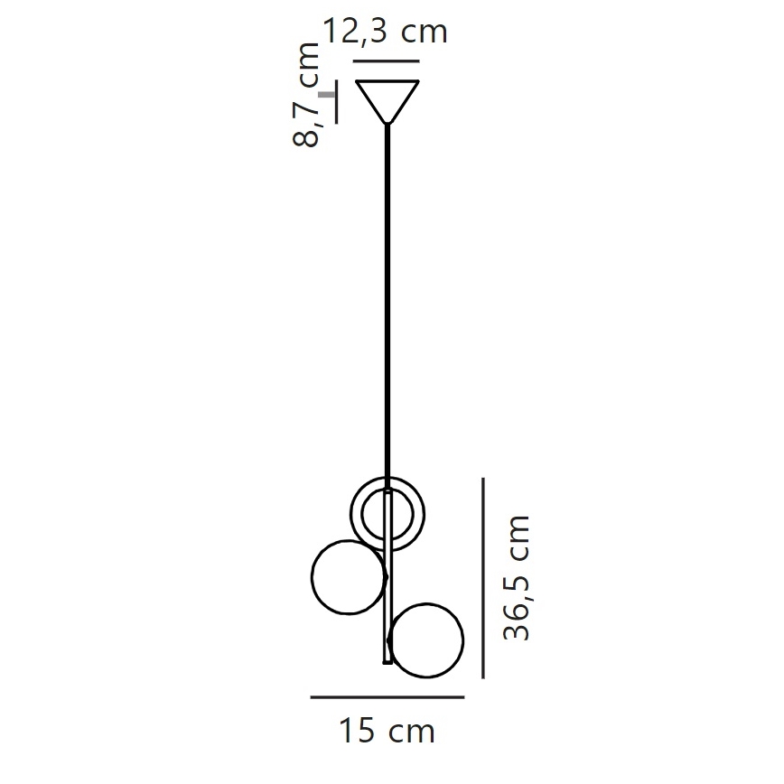 Nordlux - Подвесная люстра LILLY 3xE14/40W/230V черный