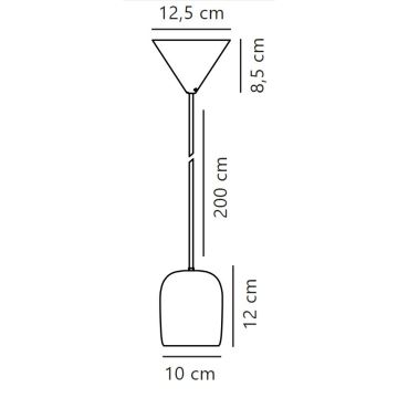 Nordlux - Подвесная люстра NOTTI 1xE27/25W/230V черный