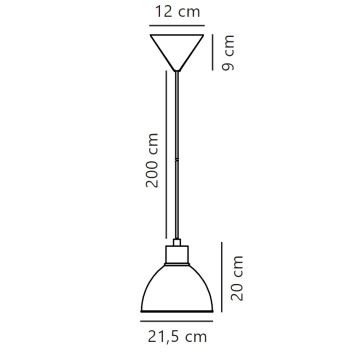 Nordlux - Подвесная люстра POP 1xE27/40W/230V антрацит