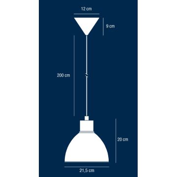 Nordlux - Подвесная люстра POP 1xE27/40W/230V черный/золотистый