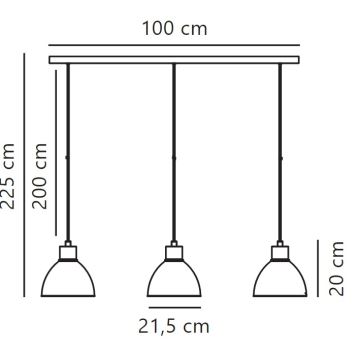 Nordlux - Подвесная люстра POP 3xE27/40W/230V черный/золотистый