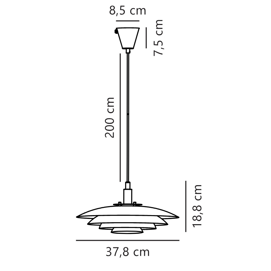 Nordlux - Підвісна люстра BRETAGNE 1xG9/25W/230V антрацит