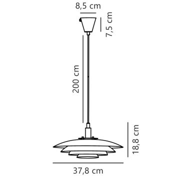 Nordlux - Підвісна люстра BRETAGNE 1xG9/25W/230V білий