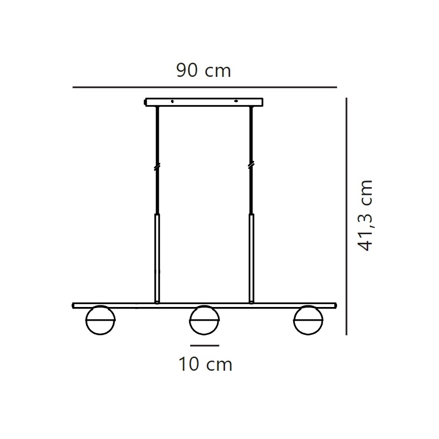 Nordlux - Підвісна люстра CONTINA 3xG9/5W/230V чорний