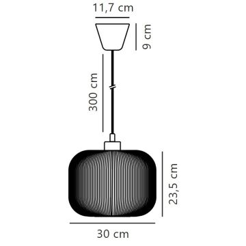 Nordlux - Підвісна люстра MILFORD 1xE27/40W/230V діаметр 30 см