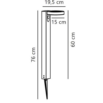 Nordlux - Светодиодный светильник на солнечной батарее с датчиком RICA LED/5W/3,7V IP44