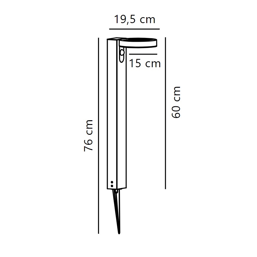 Nordlux - Светодиодный светильник на солнечной батарее с датчиком RICA LED/5W/3,7V IP44