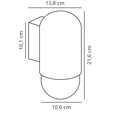 Nordlux - Уличный настенный светильник HEKA 1xE27/60W/230V IP54 бежевый