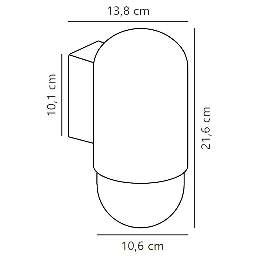 Nordlux - Уличный настенный светильник HEKA 1xE27/60W/230V IP54 бежевый