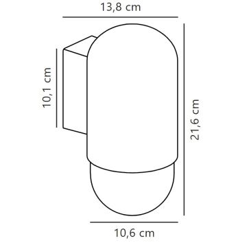 Nordlux - Уличный настенный светильник HEKA 1xE27/60W/230V IP54 черный