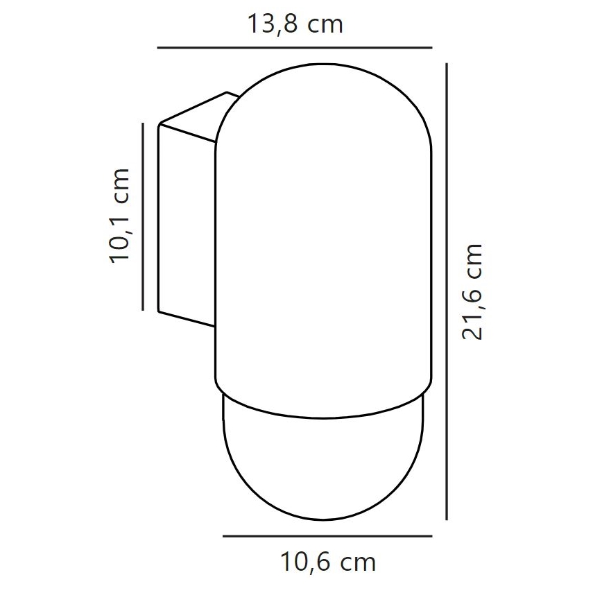 Nordlux - Уличный настенный светильник HEKA 1xE27/60W/230V IP54 черный