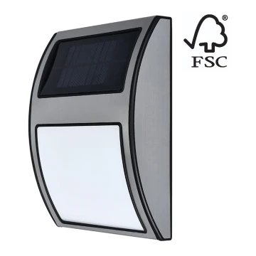 Номер дома со светодиодной подсветкой на солнечной батарее LED/3x0,1W/2,4V IP44 - сертифицировано FSC