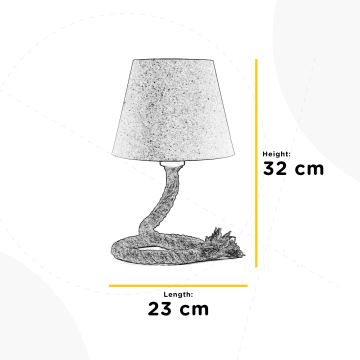 ONLI - Настольная лампа CORDA 1xE27/22W/230V 32 см бежевый