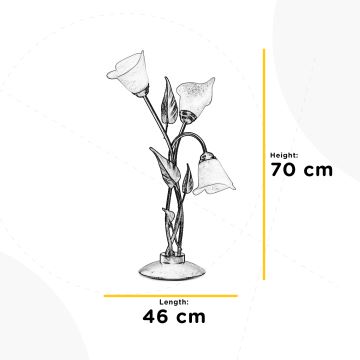 ONLI - Настольная лампа MIRANDA 3xE14/6W/230V 70 см