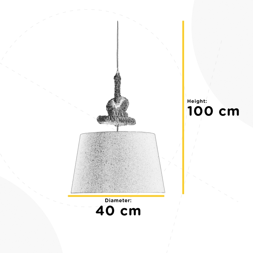 ONLI - Подвесная люстра CORDA 1xE27/22W/230V бежевый