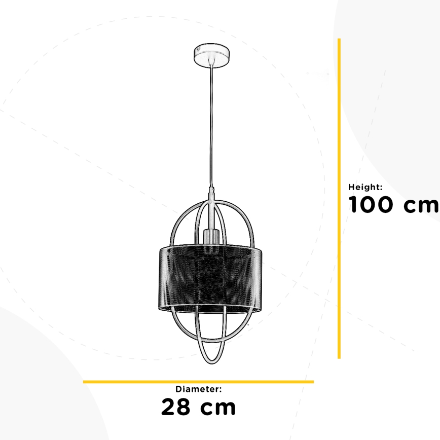 ONLI - Подвесная люстра QUOKKA 1xE27/22W/230V