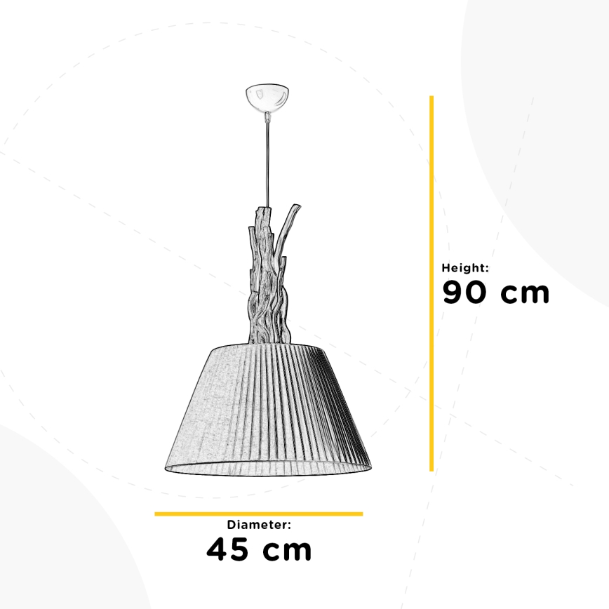 ONLI - Подвесная люстра WOODY 1xE27/22W/230V