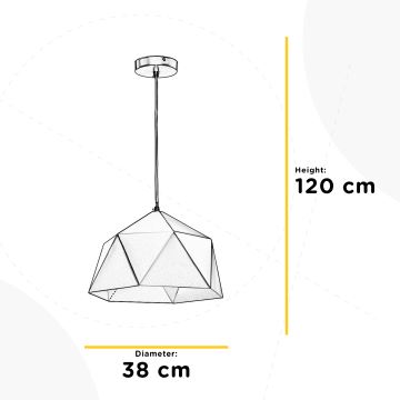 ONLI - Подвесная люстра YONG 1xE27/22W/230V черный диаметр 38 см