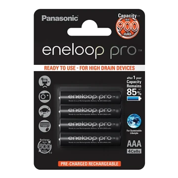 Panasonic Eneloop Pro BK-4HCDE/4BP - Аккумуляторные батарейки AAA Eneloop Pro NiMH/1 4 шт.