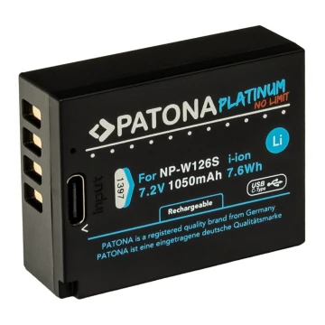PATONA - Акумулятор Fuji NP-W126S 1050mAh Li-Ion Platinum USB-C зарядка
