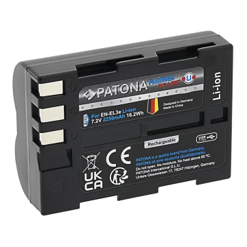 PATONA - Акумулятор Nikon EN-EL3E 2250mAh Li-Ion Platinum зарядка USB-C