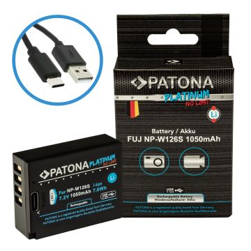 PATONA - Аккумулятор Fuji NP-W126S 1050mAh Li-Ion Platinum зарядка USB-С