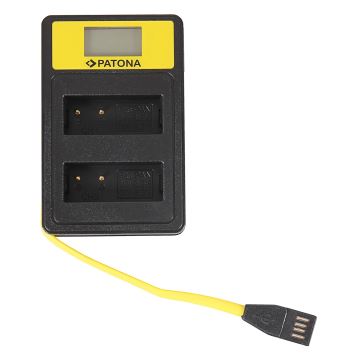 PATONA - Зарядний пристрій Dual Canon LP-E6 s LCD,USB