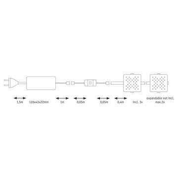 Paulmann 70710 - НАБІР 3xLED/3,3W Меблевий світильник з датчиком SOFTPAD 230V 2700K