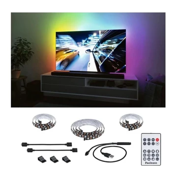 Paulmann 78880 - LED/3,5W RGB-лента для ТВ с регулированием яркости 2 м ZOLL 5V + дистанционное управление