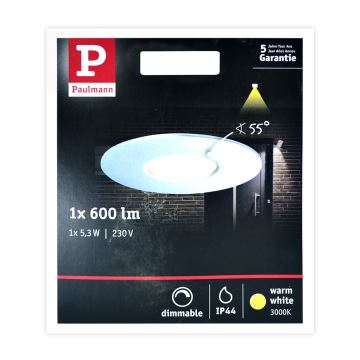 Paulmann 79668 - LED/6,8W IP44 Вбудований світильник для ванної кімнати HOUSE 230V