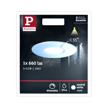 Paulmann 79669 - LED/6,8W IP44 Вбудований світильник для ванної кімнати HOUSE 230V