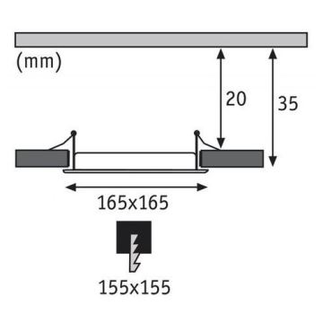 Paulmann 92077 - LED/12W IP44 Вбудований світильник для ванної кімнати QUAL 230V 4000K