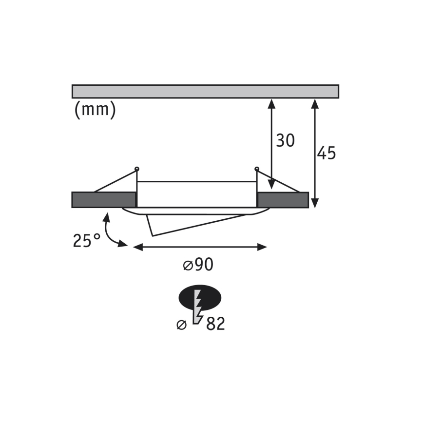 Paulmann 92817 - НАБОР 3xLED/7W IP23 Встроенный светильник для ванной комнаты с регулированием яркости COIN 230V