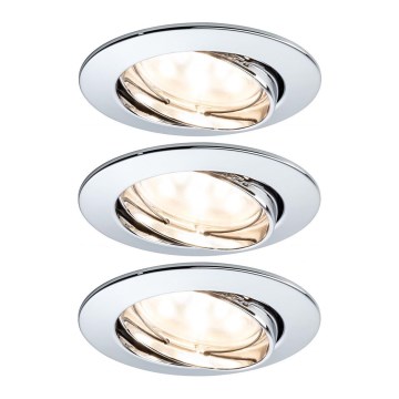 Paulmann 92821 - НАБОР 3x LED/7W IP23 Встроенный светильник для ванной комнаты с регулированием яркости COIN 230V