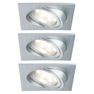 Paulmann 92839 - НАБОР 3x LED/7W IP23 Встроенный светильник для ванной комнаты с регулированием яркости COIN 230V