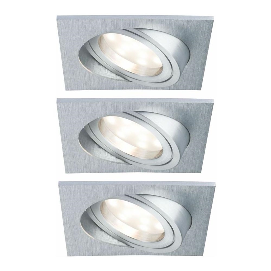 Paulmann 92839 - НАБОР 3x LED/7W IP23 Встроенный светильник для ванной комнаты с регулированием яркости COIN 230V