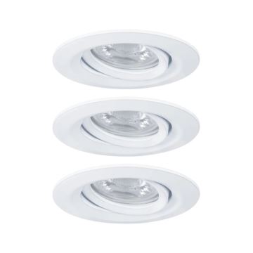 Paulmann 92971 - НАБОР 3x LED/4,2W IP23 Встроенный светильник для ванной комнаты с регулированием яркости NOVA 230V